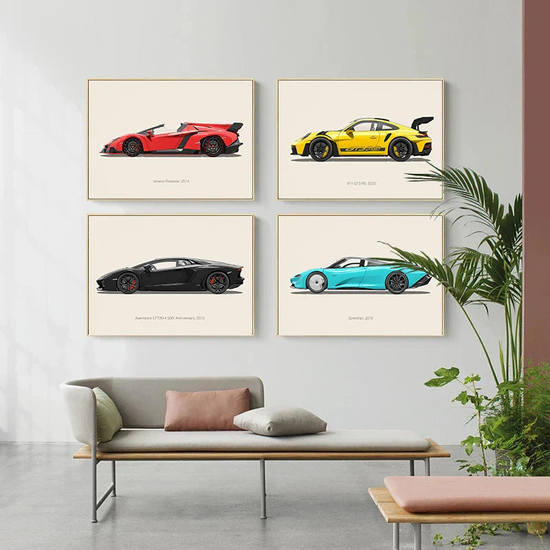 Vintage Sports Car Posters
