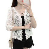 Women Knitted Hollow Handmade Crochet Floral