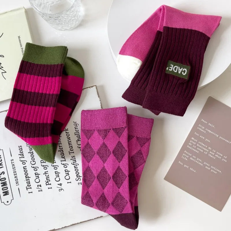 Rose Cute Mid-tube Socks