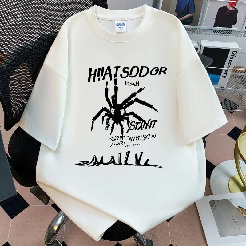 Spider Printed Summer Trendy Couple T-Shirt
