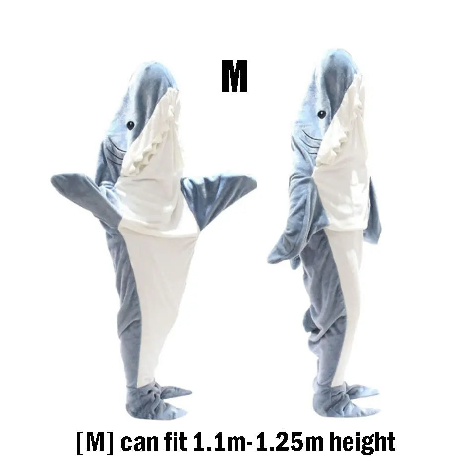 Cartoon Shark Blanket Hoodie