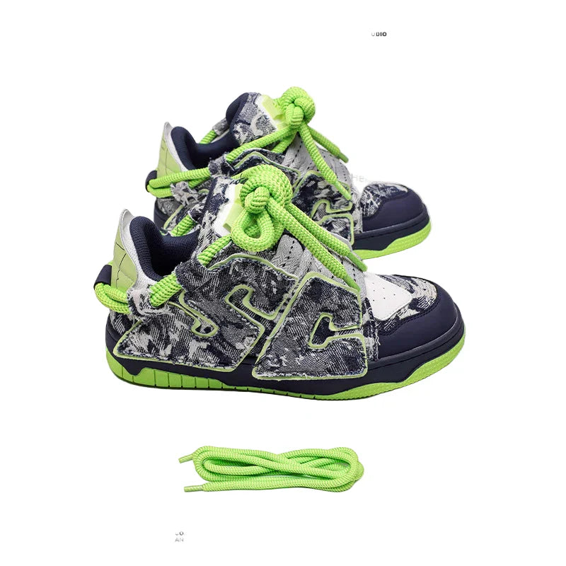 Retro Punk Bunte Schul-Sneaker