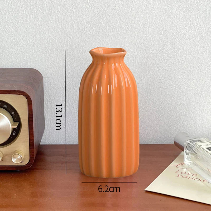 Minimalist Aesthetic Pastel Flower Vintage Vase