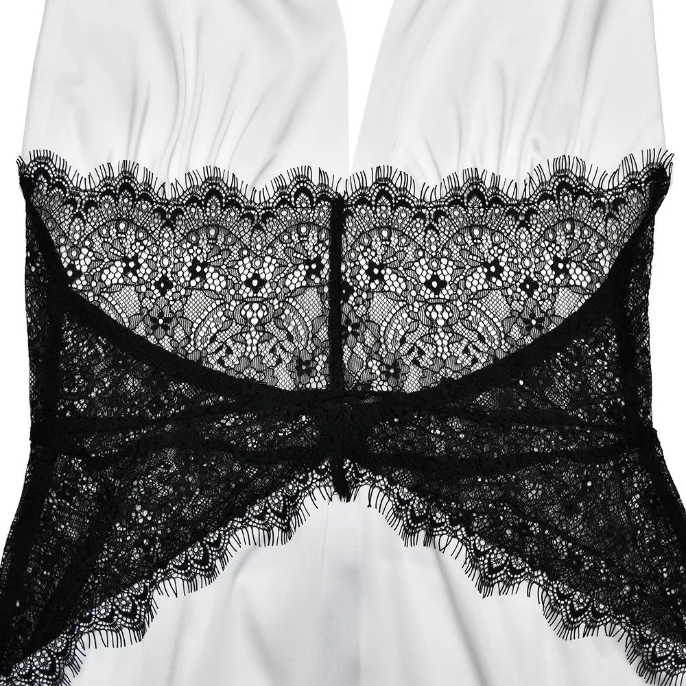 Backless Halter Lace Maxi Dress