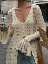 Handmade Crochet Knit Long Cardigans for Women
