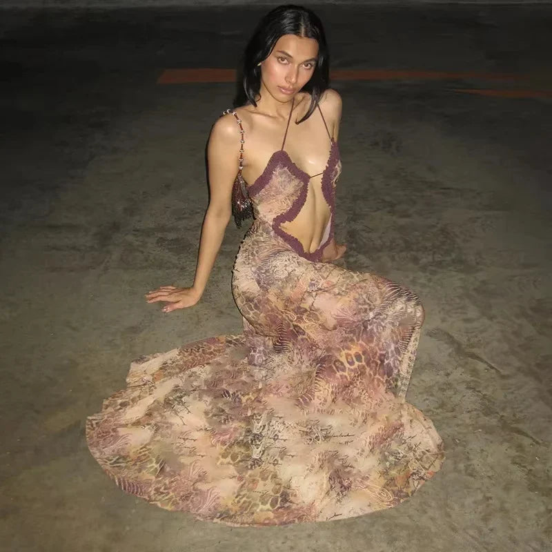 Deep Plunge Maxi Dress