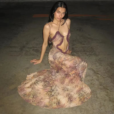 Deep Plunge Maxi Dress