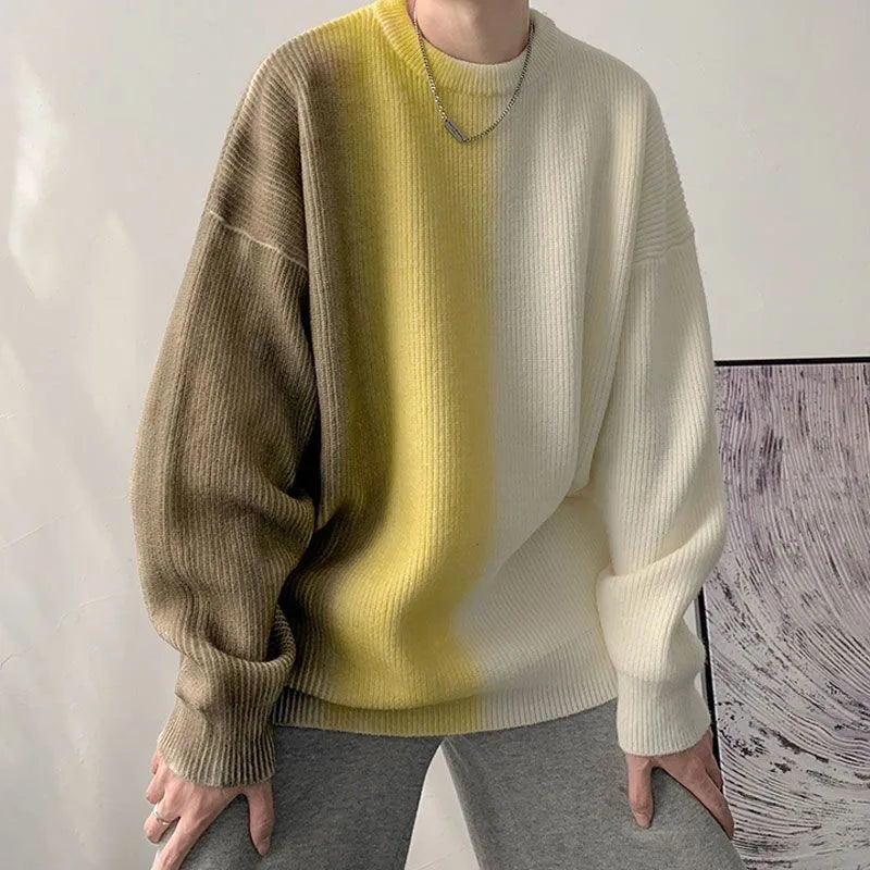 Y2K Farbverlauf Lockerer Pullover