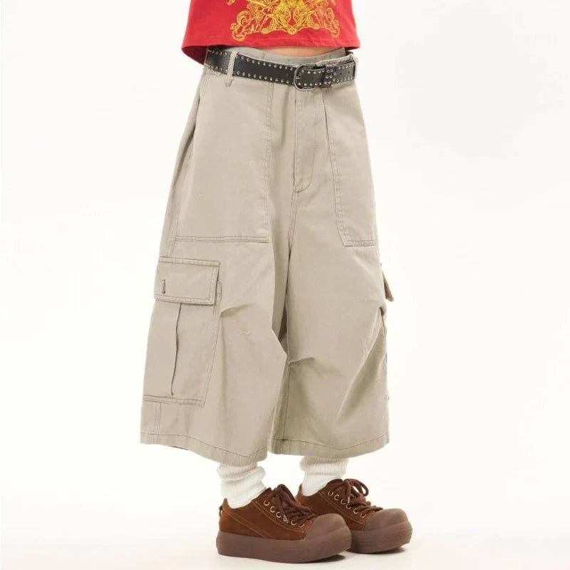 Retro Multi-Pocket Denim Jorts