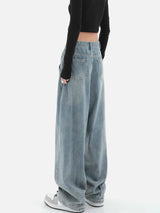 Light Blue Straight Leg Jeans