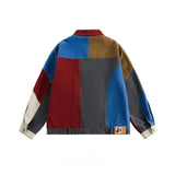 Color Blocks Denim Jacket