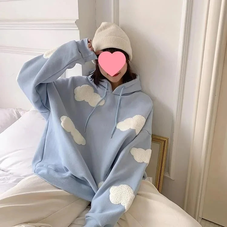 Blue Sky Cloud Hooded Sweatshirt
