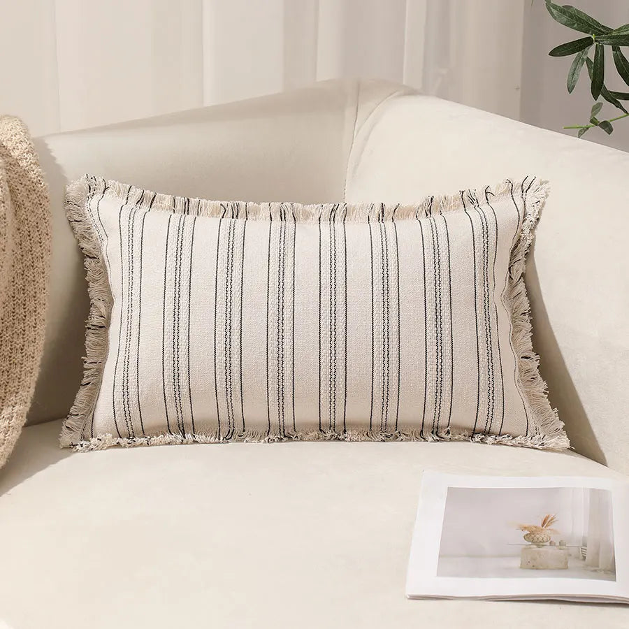Casual Decorative Striped Throw Pillow Cover
