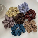 Elastic Silk Solid Color Ponytail Holder