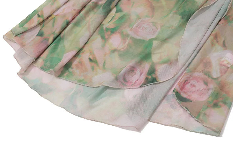 Floral Ruched Maxi Dress