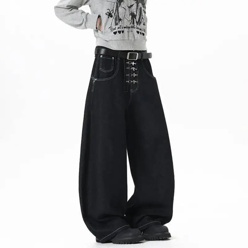 Buckle Wide Leg Jeans