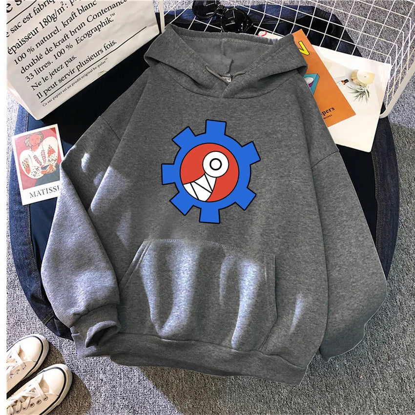 Vibrant Yellow Anime Skater Hoodie