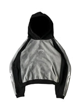 Y2K Striped Color Zip-up Gray Hoodie