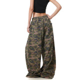 High Rise Camouflage Cargo Pants