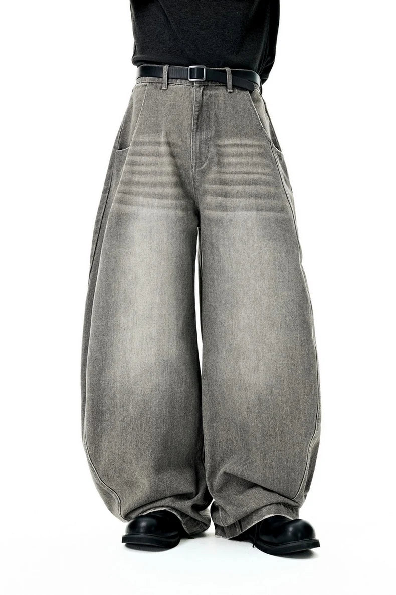 Retro Oversized Denim Wide Leg Jeans