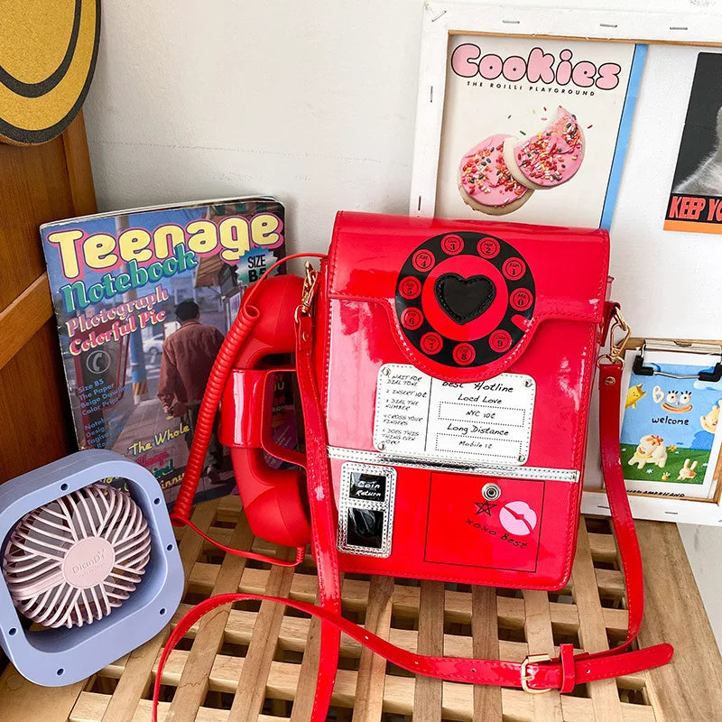 Weird Core Telephone Shaped Retro Bag