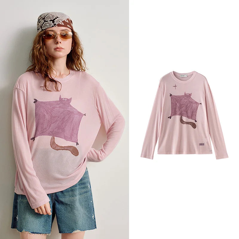 Retro Western Printed Oversized Shirt