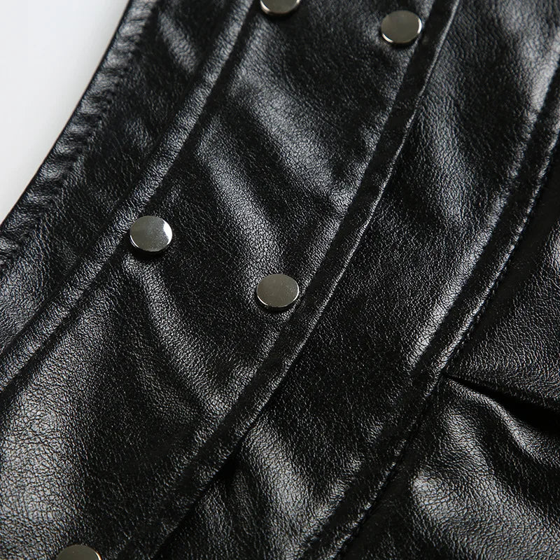 Acubi River Punk Pleated Mini Skirt