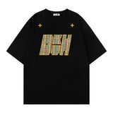 Loose Fit Letter Embroidery T-Shirt