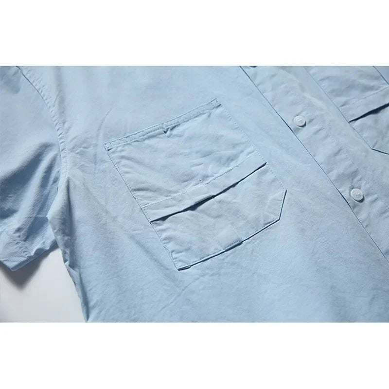 Solid Color Short Sleeve Shirt