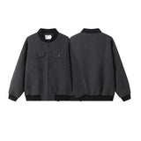Corporate Girlie Gray Aviator Women's Varsity jacket