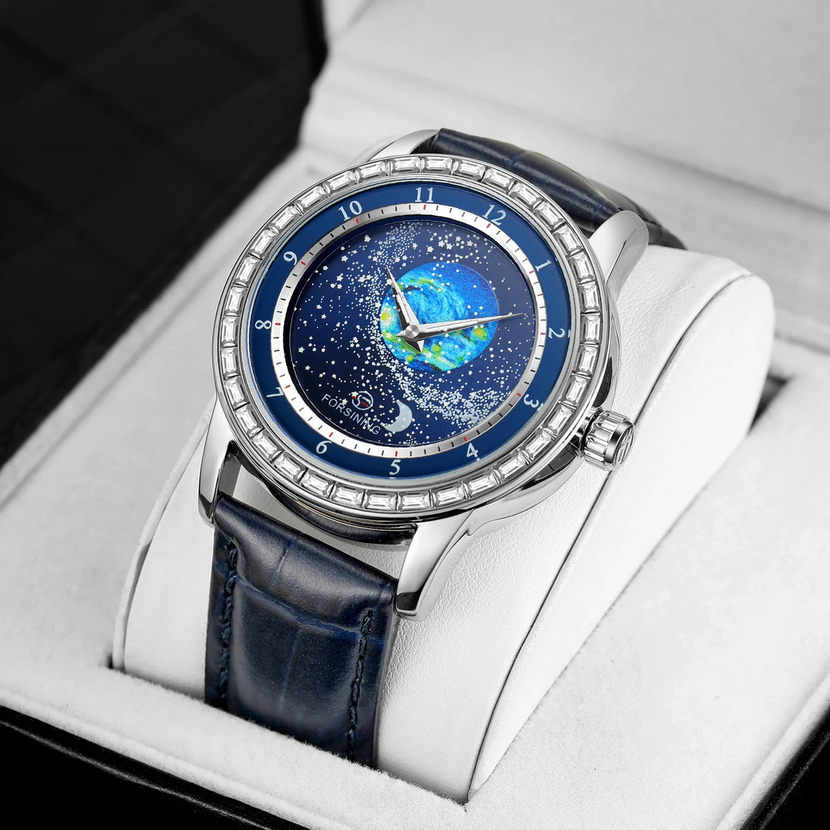 Earth Star Moon Set With Diamonds Watch
