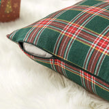 Christmas Plaid Decorative Throw Pillow Covers