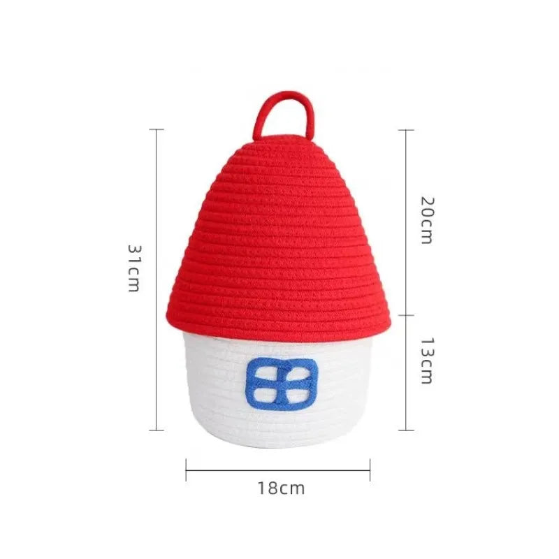 Kawaii House-Shaped Storage Basket