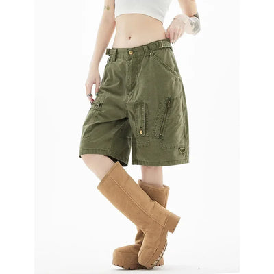 Y2K Green Cargo Shorts