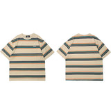 Striped Print Cotton T-Shirt