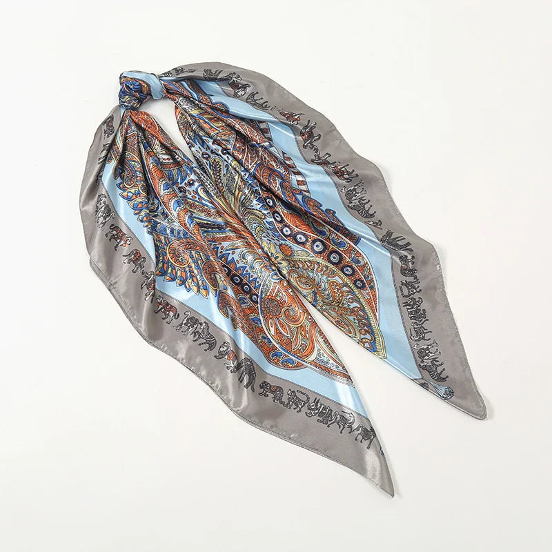 Summer Concert Silk Satin Head Scarf