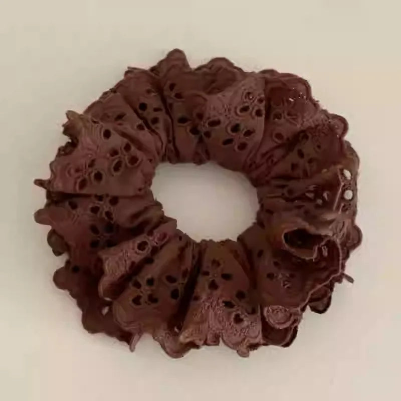 Double Layered Flower Lace Hair Tie