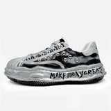Retro Hand-Painted Graffiti Punk School Sneakers