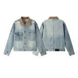 Blue Distressed Faded Blue Cowgirl Denim Jacket