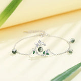 Silver Forest Green Accessory Set