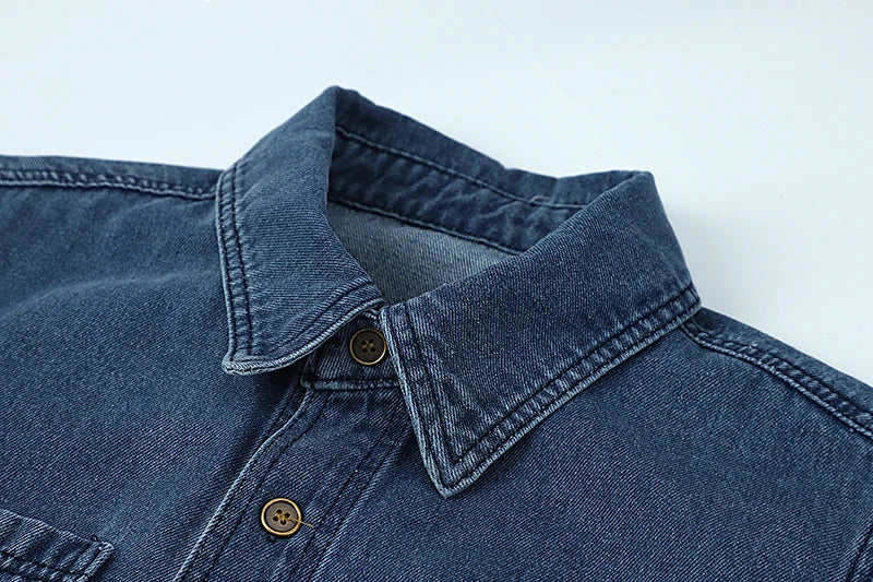 Vintage Denim Cowboy Long Sleeve Shirt