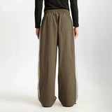Brown Straight Leg Athletic Pants