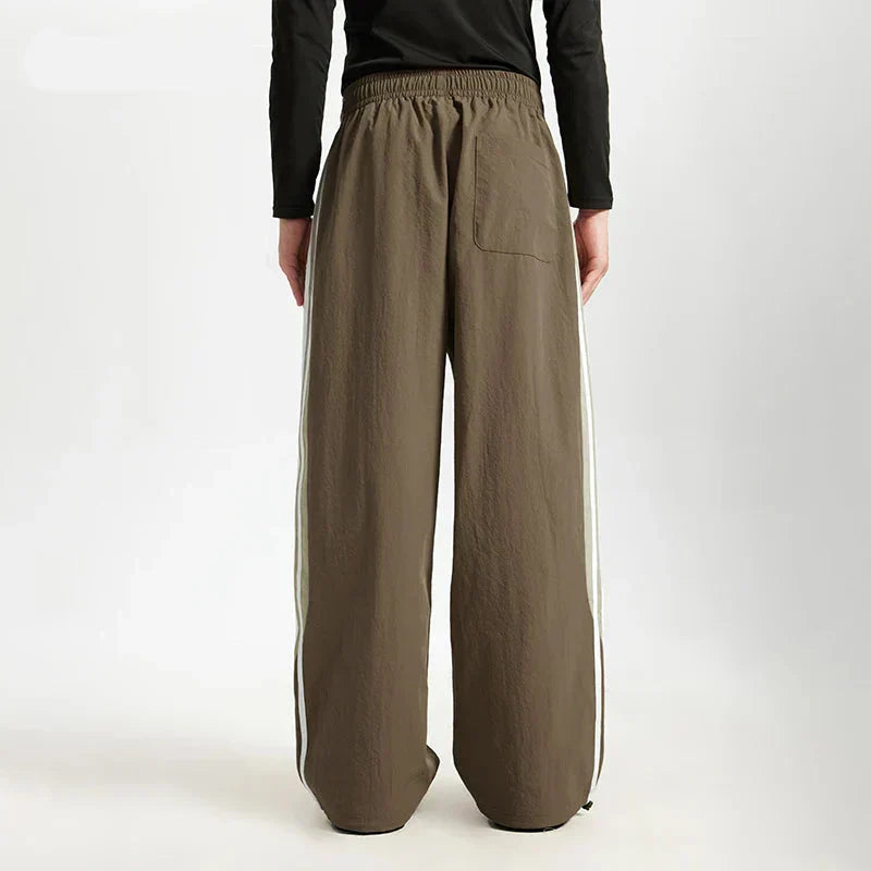 Brown Straight Leg Athletic Pants