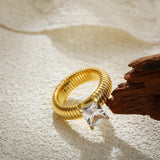Vintage Golden Chunky Rings