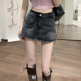 High Waist Vintage Denim Skirts
