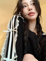 Elegant Lace Patchwork Long Sleeve T-Shirt
