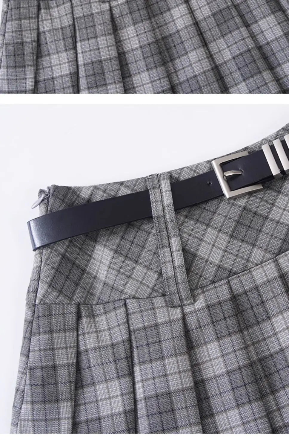 2000s Aesthetic Korean A-line Mini Pleated Plaid Skirt