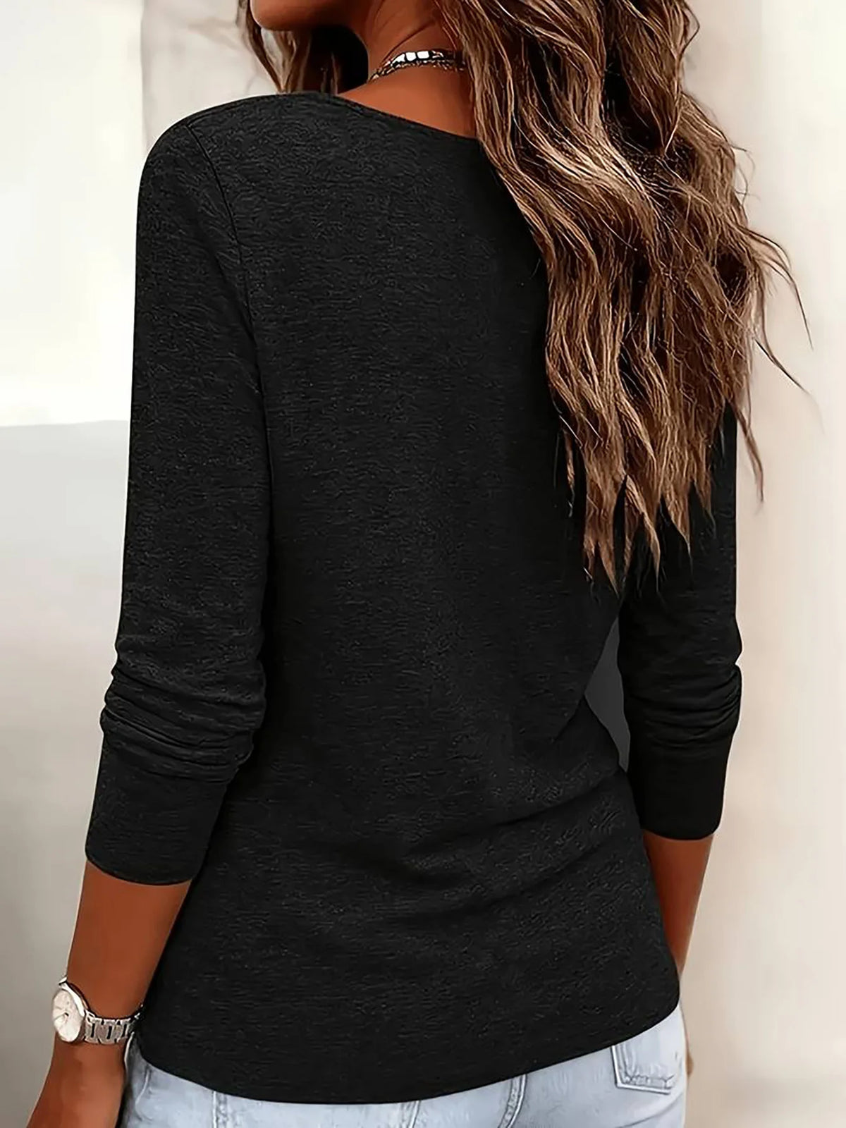 Loose V-neck Women's Top
