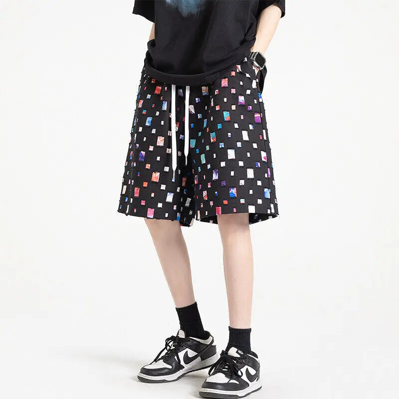 Colorful Plaid Cotton Short