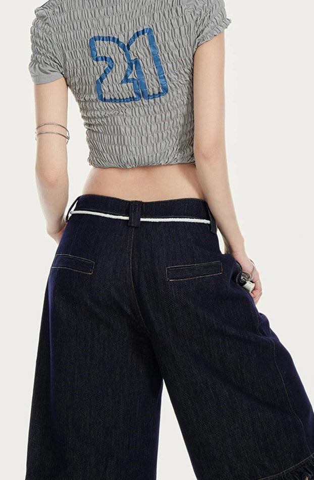 Y2K Ruffle Low Waist Jorts